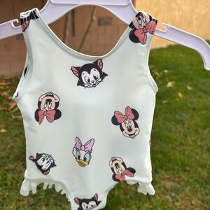 H&M Disney Minnie Mouse and friends Light Green Baby Swimsuit